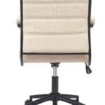 Beige Adjustable Office Chair with Swivel and Recline Function
