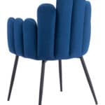 Navy Blue Velvet Dining Chairs with Armrests, Steel Frame (Set of 2) 16 Navy Blue Velvet Dining Chairs with Armrests, Steel Frame (Set of 2)