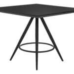 Black Square Dining Table, Mid-Century Modern Industrial Design 9 Black Square Dining Table, Mid-Century Modern Industrial Design