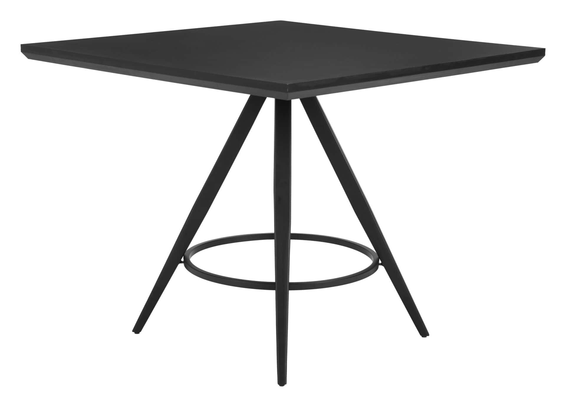 Black Square Dining Table, Mid-Century Modern Industrial Design 3 Black Square Dining Table, Mid-Century Modern Industrial Design - Image 3