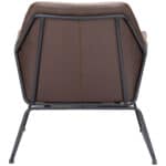Modern Brown Faux Leather Accent Chair with Steel Base 15 Modern Brown Faux Leather Accent Chair with Steel Base