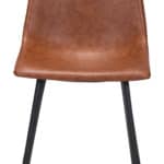 Vintage Brown Faux Leather Dining Chair with Steel Legs (Set of 2) 14 Vintage Brown Faux Leather Dining Chair with Steel Legs (Set of 2)