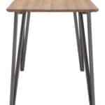 Versatile Mid Century Industrial Counter Table with Walnut Top and Steel Legs
