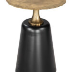 Modern Black Round Side Table with Minimalist Design