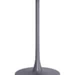 Gray Round Bar Table with Weather-Resistant Frame for Indoor/Outdoor Use