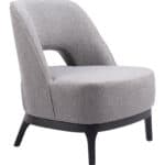 Gray Vinyl Accent Chair with Wood Base and Rubber Feet Protection 15 Gray Vinyl Accent Chair with Wood Base and Rubber Feet Protection