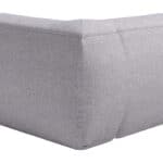 Gray Weather-Resistant Outdoor Corner Chair with Washable Cushion Cover
