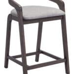 Contemporary Rubberwood Counter Stool in Dove Gray and Espresso (Set of 2) 8 Contemporary Rubberwood Counter Stool in Dove Gray and Espresso (Set of 2)