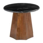 Marble Top Black and Brown Acacia Wood Accent Table 8 Marble Top Black and Brown Acacia Wood Accent Table