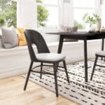 Gray & Black Mid-Century Modern Dining Chairs with Rubberwood Frame (Set of 2) 10 Gray & Black Mid-Century Modern Dining Chairs with Rubberwood Frame (Set of 2)