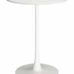 White Round Bar Table with Weather-Resistant Aluminum Frame