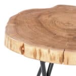 Reclaimed Acacia Wood and Steel Boho-Chic Accent Table 14 Reclaimed Acacia Wood and Steel Boho-Chic Accent Table