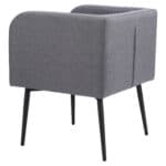Gray Dining Chair with Steel Frame and Performance Fabric 13 Gray Dining Chair with Steel Frame and Performance Fabric