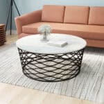 Marble Top Coffee Table with Antique Bronze Cast Aluminum Base 7 Marble Top Coffee Table with Antique Bronze Cast Aluminum Base