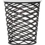 Round Marble Top Side Table with Steel Frame and Rubber Feet 14 Round Marble Top Side Table with Steel Frame and Rubber Feet