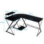 Space-Saving Reversible L-Shaped Desk with Shelf and CPU Stand 25 Space-Saving Reversible L-Shaped Desk with Shelf and CPU Stand