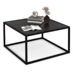 Modern Faux Marble Coffee Table with Steel Frame for Living Room 18 Modern Faux Marble Coffee Table with Steel Frame for Living Room