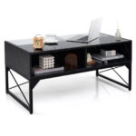 LED Center Table with Faux Marble and Tempered Glass Top 21 LED Center Table with Faux Marble and Tempered Glass Top