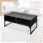 LED Center Table with Faux Marble and Tempered Glass Top 19 LED Center Table with Faux Marble and Tempered Glass Top