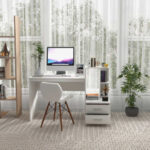 White Computer Desk with Bookshelf and Drawers for Home Office 9 White Computer Desk with Bookshelf and Drawers for Home Office