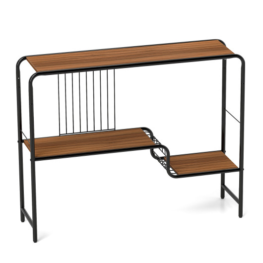 Rustic Console Table with Dual Shelves and Metal Frame 3 Rustic Console Table with Dual Shelves and Metal Frame - Image 3