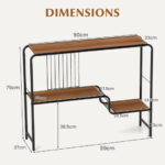 Rustic Console Table with Dual Shelves and Metal Frame 12 Rustic Console Table with Dual Shelves and Metal Frame