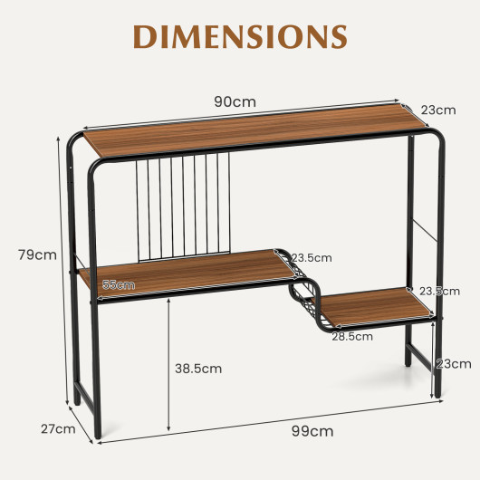 Rustic Console Table with Dual Shelves and Metal Frame 5 Rustic Console Table with Dual Shelves and Metal Frame - Image 5