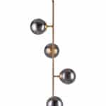 Modern Deco Gold Ceiling Lamp with Smoked Glass Shades 22 Modern Deco Gold Ceiling Lamp with Smoked Glass Shades