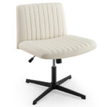 Armless Ergonomic Rocking Chair with Adjustable Height and Swivel
