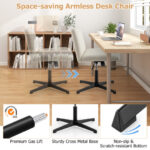 Armless Ergonomic Rocking Chair with Adjustable Height and Swivel