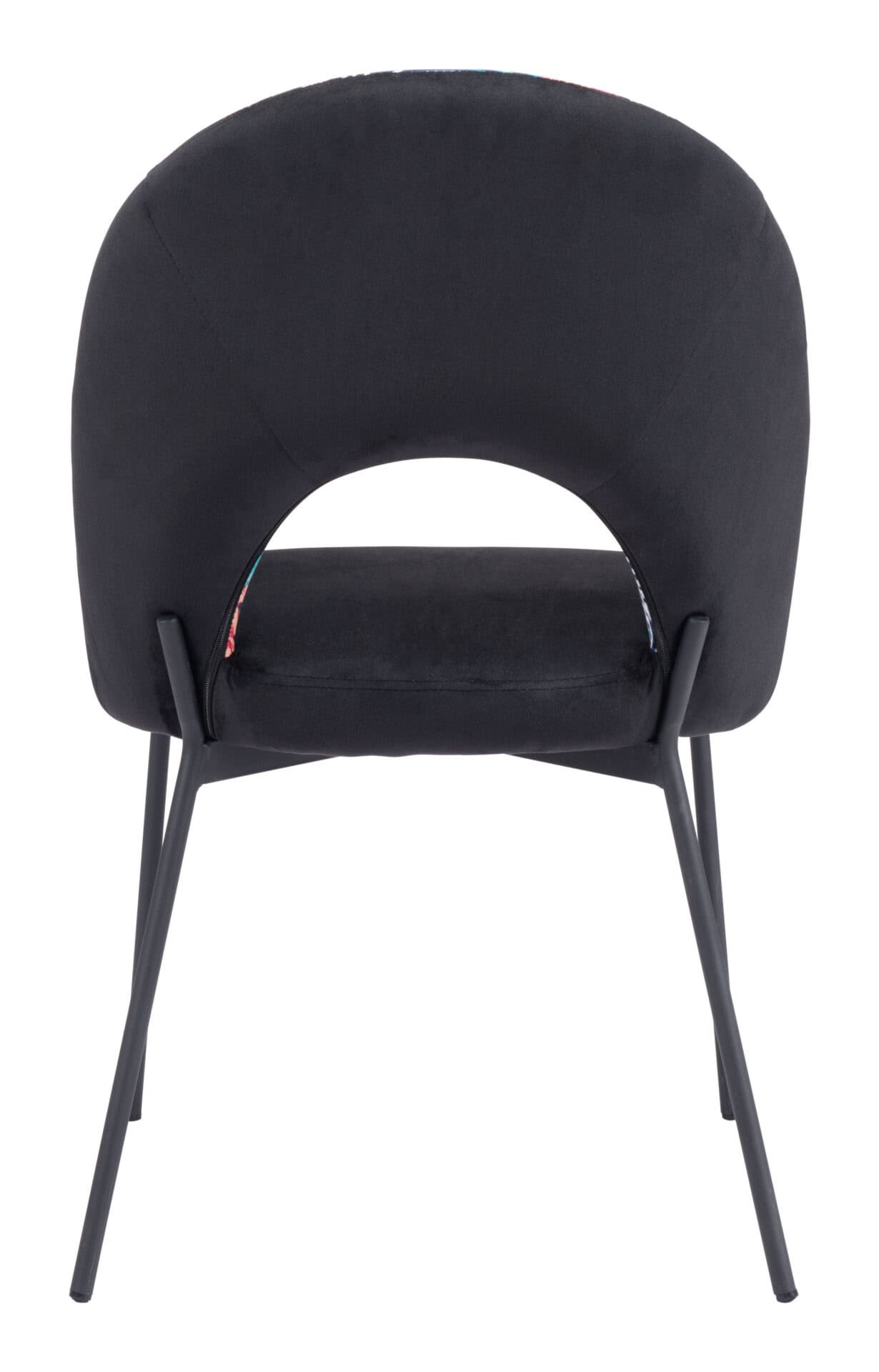 Multicolor Velvet Dining Chairs with Steel Frame (Set of 2) 8 Multicolor Velvet Dining Chairs with Steel Frame (Set of 2) - Image 8