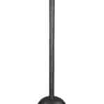 Industrial Cast Aluminum Round Side Table – Antique Black Finish