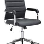 Mid Century Modern Black Office Chair with Chrome Base 12 Mid Century Modern Black Office Chair with Chrome Base