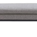 Gray Steel Frame Bench with Plush Fabric Seat 12 Gray Steel Frame Bench with Plush Fabric Seat