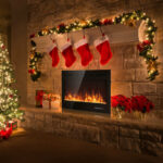 40-Inch Wall-Mounted Electric Fireplace with Adjustable Heat and Flame