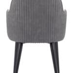 Gray Modern Dining Chair with Faux Leather and Steel Frame 11 Gray Modern Dining Chair with Faux Leather and Steel Frame