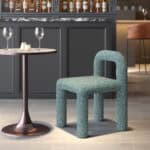 Shearling Style Dining Chair with Wood Frame Snowy Green (Set of 2) 11 Shearling Style Dining Chair with Wood Frame Snowy Green (Set of 2)
