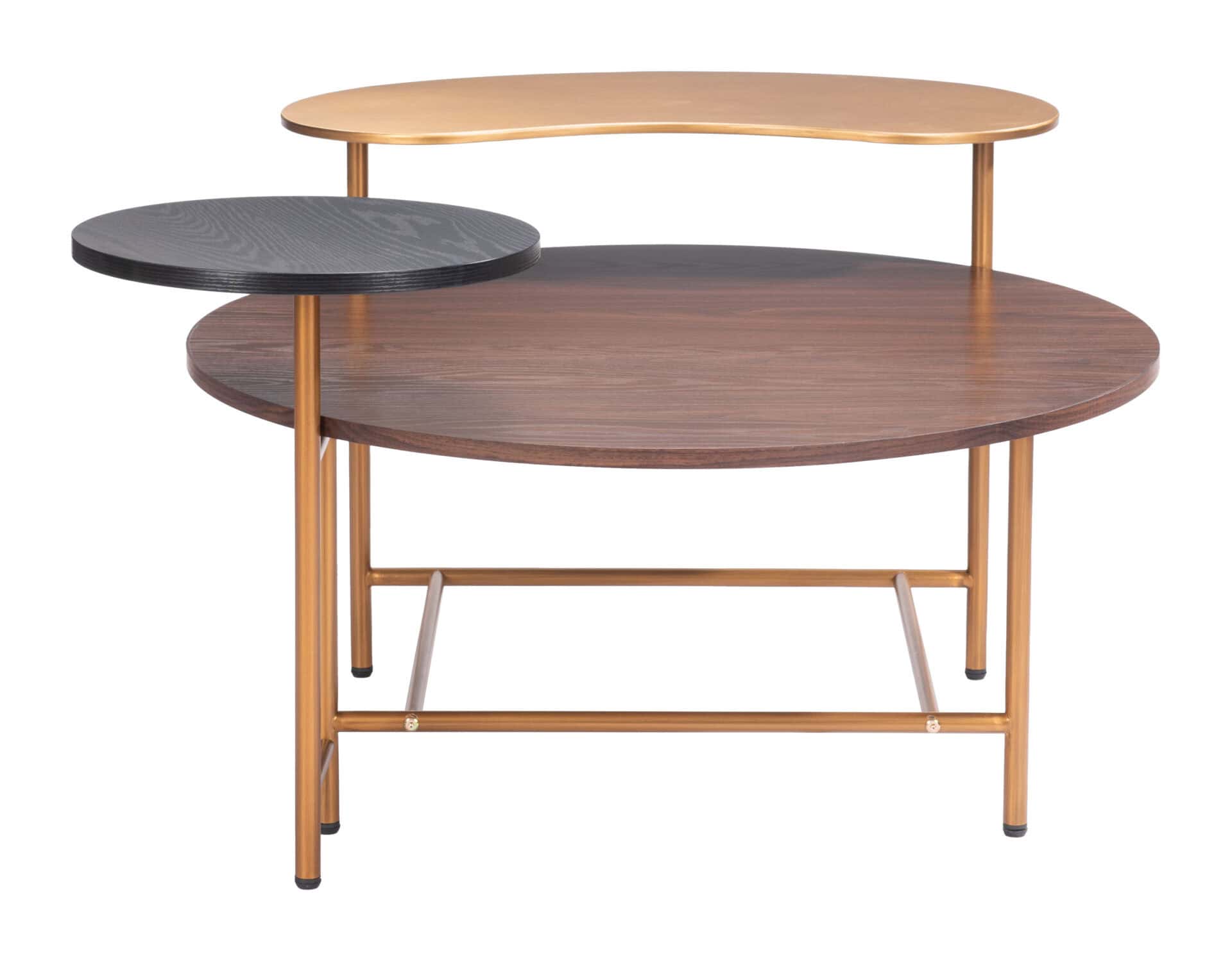 Modern Round Coffee Table with Powder Coated Steel Frame 3 Modern Round Coffee Table with Powder Coated Steel Frame - Image 3