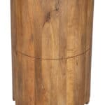Natural Wood and Marble Round Drink Table for Small Spaces 9 Natural Wood and Marble Round Drink Table for Small Spaces