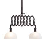 1950s Italian-Inspired Black Ceiling Lamp for Home (Adjustable) 8 1950s Italian-Inspired Black Ceiling Lamp for Home (Adjustable)