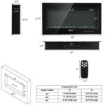 40-Inch Wall-Mounted Electric Fireplace with Adjustable Heat and Flame