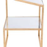 Gold Metal and Mirror Side Table with Bold Modern Design 14 Gold Metal and Mirror Side Table with Bold Modern Design
