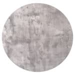 Modern Gray & Black Round Coffee Table Set with Steel Frame (2-Piece)