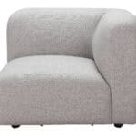 Modular Gray Corner Chair with Durable Poly Linen Upholstery 15 Modular Gray Corner Chair with Durable Poly Linen Upholstery