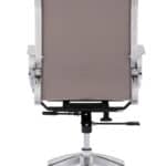 Taupe High Back Glider Office Chair with Lumbar Support and Tilt