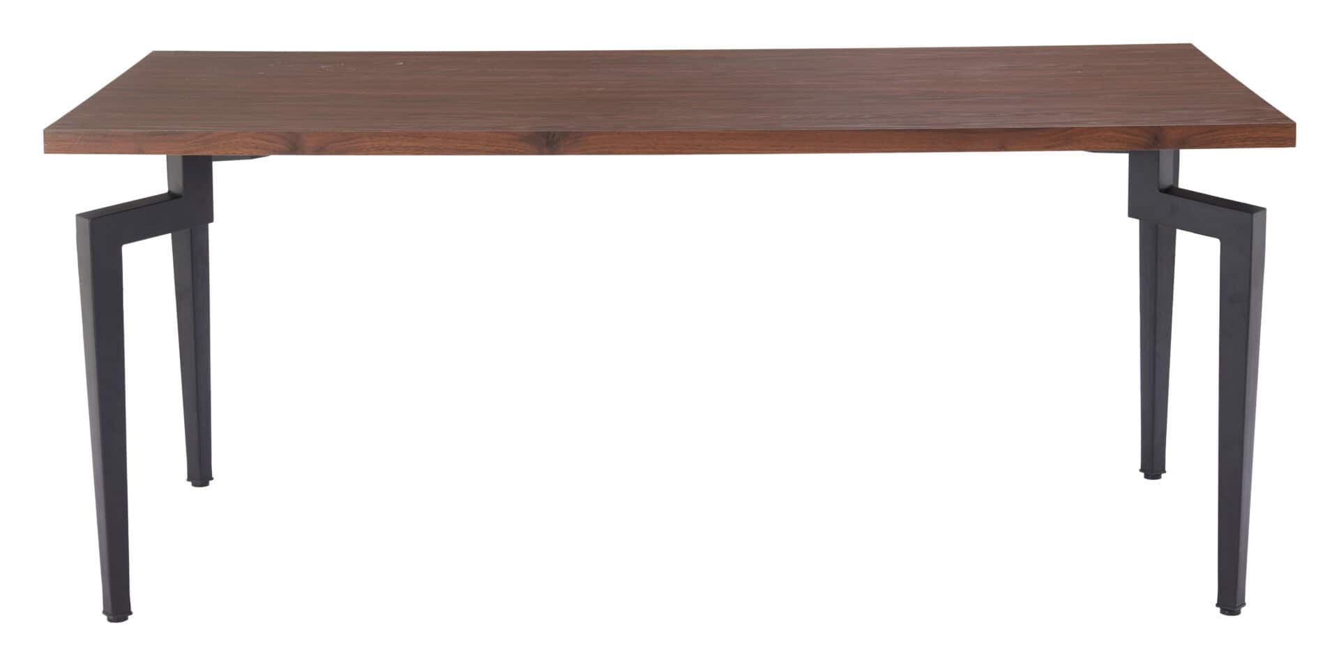 Modern Rectangular Dining Table with Steel Base and Wood Top 3 Modern Rectangular Dining Table with Steel Base and Wood Top - Image 3