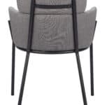 Modern Slate Gray Dining Chairs with Steel Frame and Vinyl Upholstery (Set of 2) 11 Modern Slate Gray Dining Chairs with Steel Frame and Vinyl Upholstery (Set of 2)