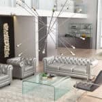 Modern Chrome Ceiling Lamp with Elegant Criss-Cross Design and Bulbs 6 Modern Chrome Ceiling Lamp with Elegant Criss-Cross Design and Bulbs