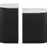 Modern White Marble Top Side Table Set (Set of 2) 10 Modern White Marble Top Side Table Set (Set of 2)