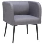 Gray Dining Chair with Steel Frame and Performance Fabric 9 Gray Dining Chair with Steel Frame and Performance Fabric